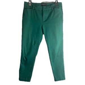 Simply Styled Womens Green Slim Ankle Pants Petite 8 Casual Minimalist Comfort.